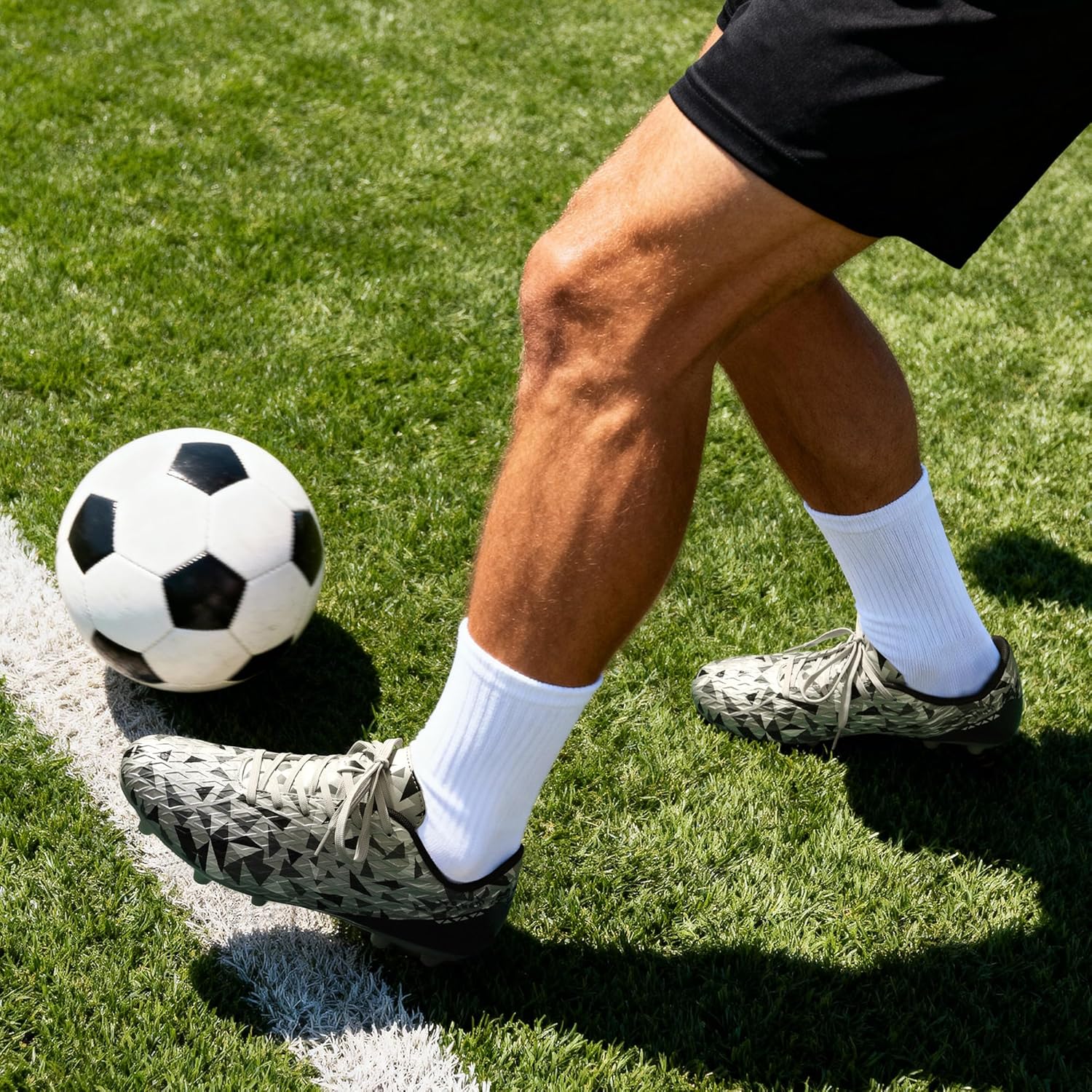 DREAM PAIRS Men's Soccer Cleats Adult Football Shoes Lace-Up Firm Groud Athletic Outdoor Trainning Soccer Shoes - Image 2