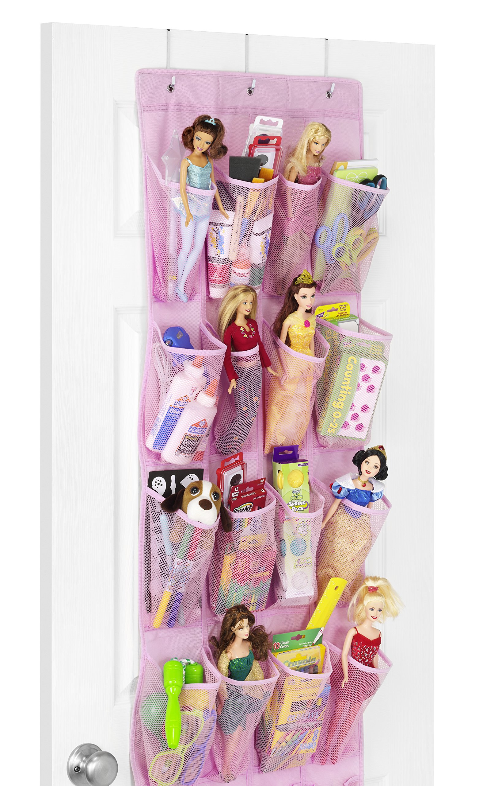 Whitmor, Bedroom, Linen Closet, Bathroom, Pantry, Polyester, Pink, 20 Pocket - Image 3