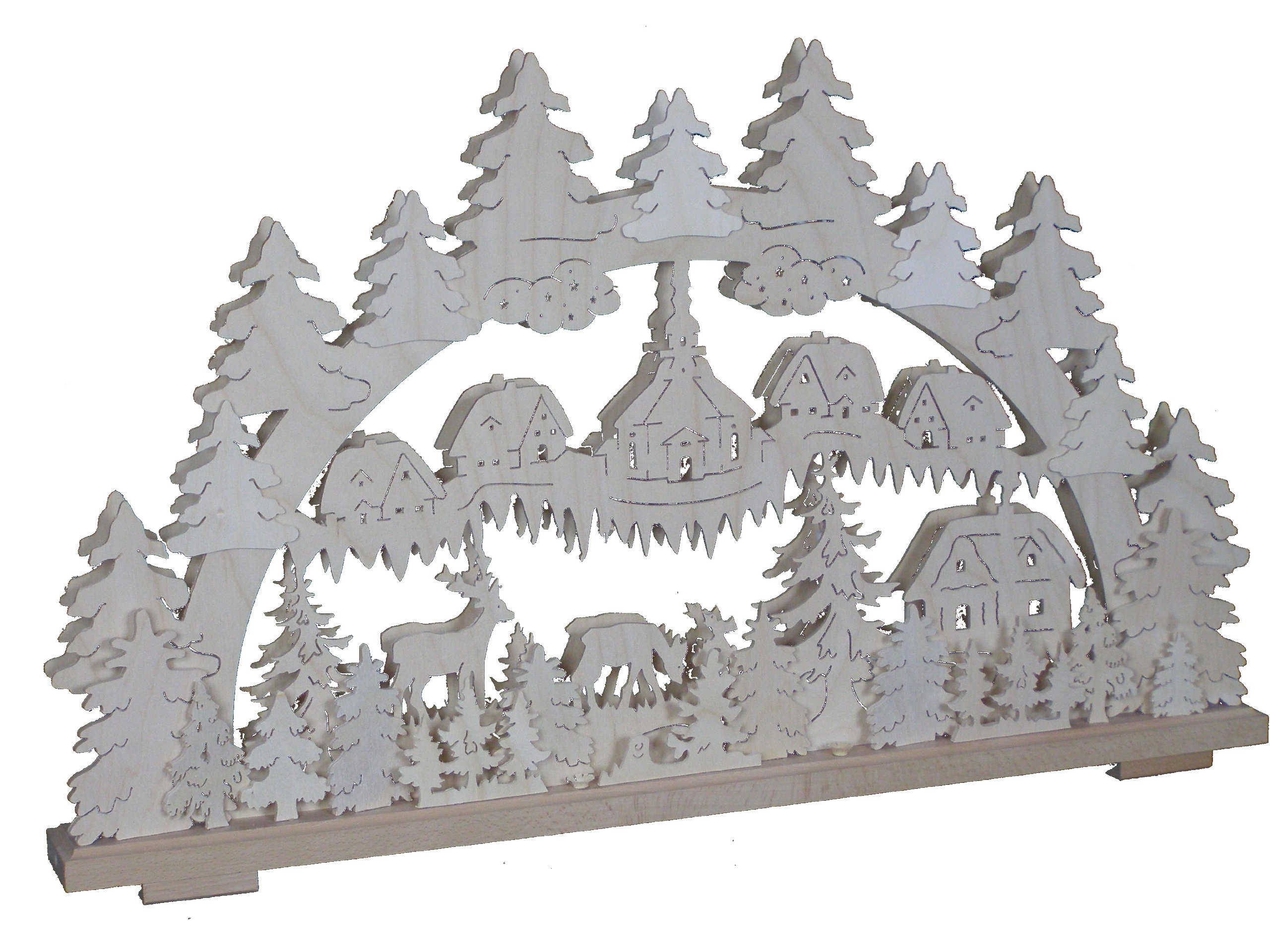 Double Lumineux 3-104 Erzgebirge grand format électrique pour fenêtre