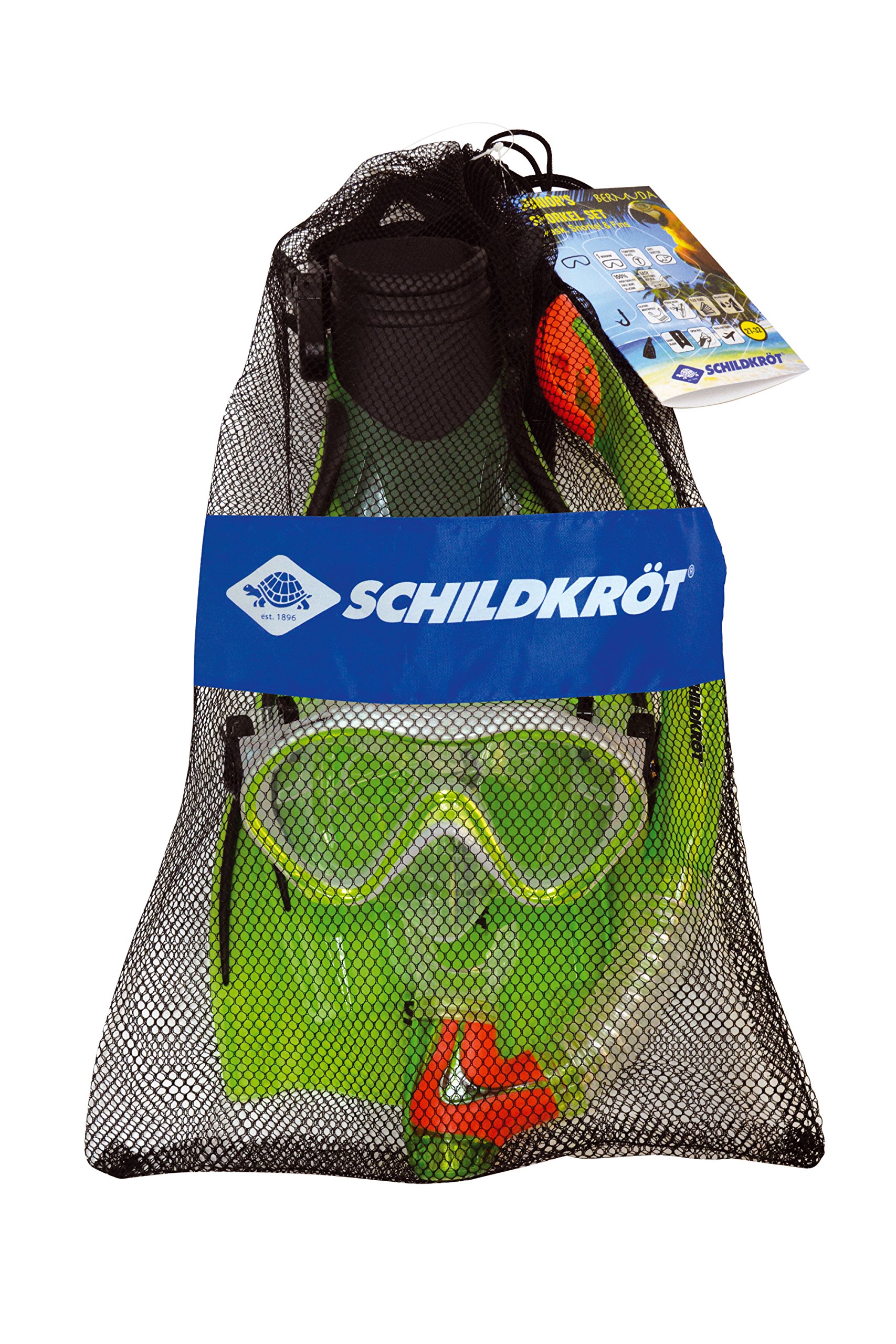 Schildkröt Bermuda Set de Plongée por Enfants | 3 Pièces - Masque | Tuba, Palmes Réglables