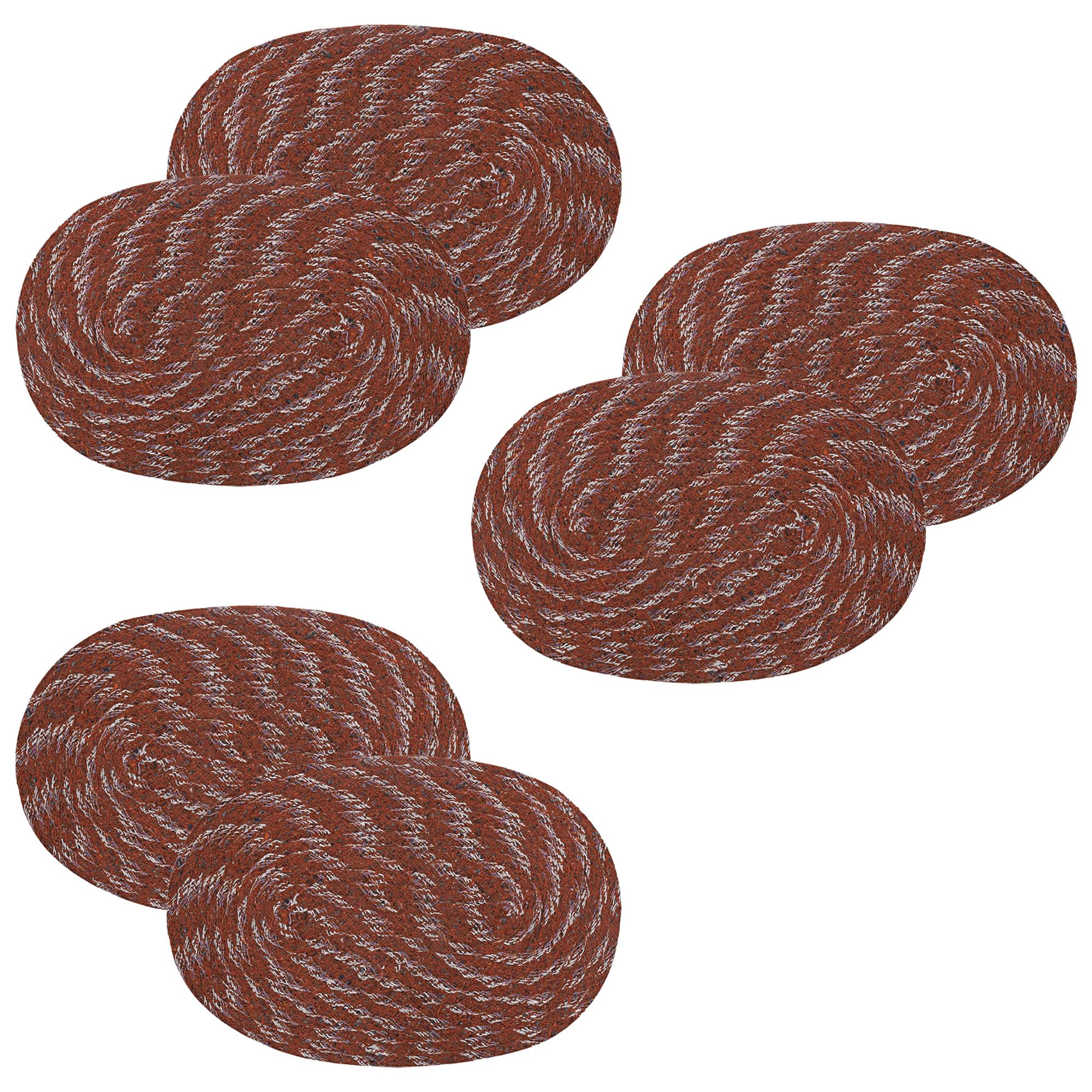 Kuber Industries Pack of 6 Oval Door Mat | Doormat for Home Entrance | Anti-Skid Foot Mat | Floor Mat for Bedroom, Kitchen, Office | Room Mat | Maroon (B0D8SWN7X1) Amazon Price History, Amazon Price Tracker