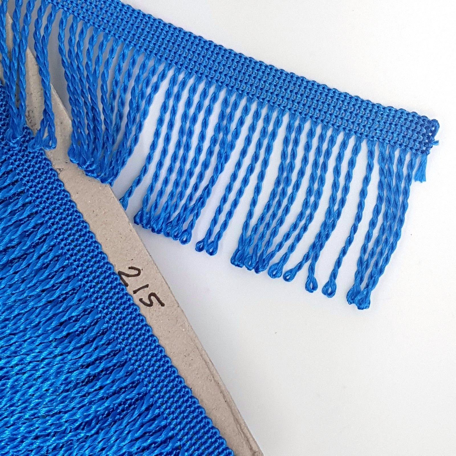 Fringe Tassel Trim, 5 metres x 60 mm Wide for Dance Dresses, Curtains, Lamps, Trimmings, Bags, Costumes, DIY (Turquoise 215)