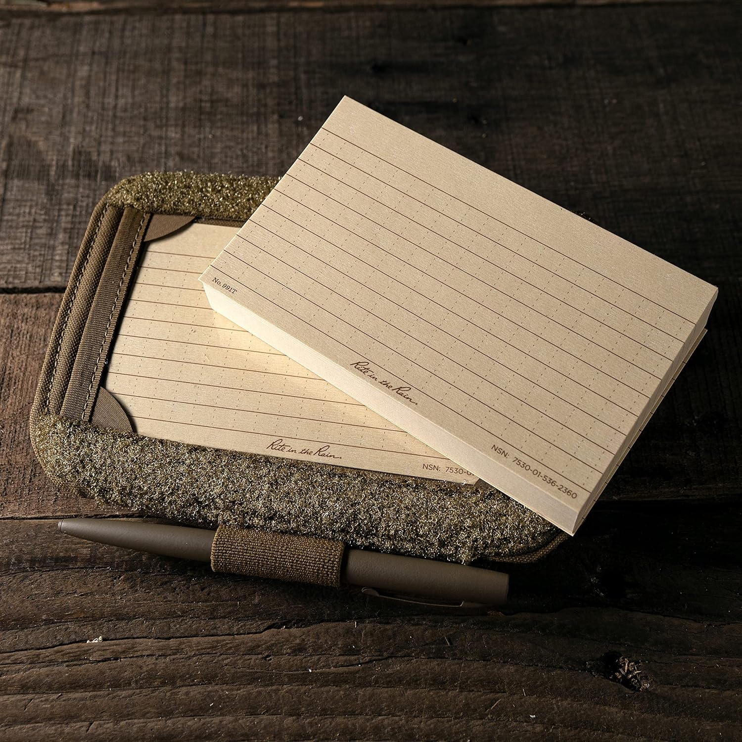 Rite in the Rain Weatherproof Arm Band Kit, 3” x 5” Tan Index Cards 100 pack, All-Weather Metal Pen, Tan CORDURA® fabric Arm Band (No. BB991T-KITL)