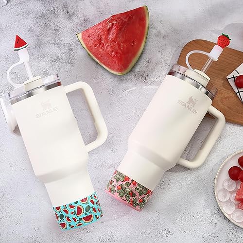 Miniatura 9 de Paquete de 4 fundas de silicona para botas y popote para Stanley Quencher Adventure, IceFlow 20, 30, 40 onzas y accesorios para tazas Stanley -