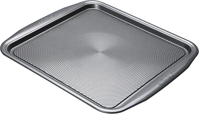 Circulon Momentum Large Oven Tray Non Stick - Durable Baking Tray, Grey Carbon Steel, Dishwasher Safe Bakeware, 37 x 34cm