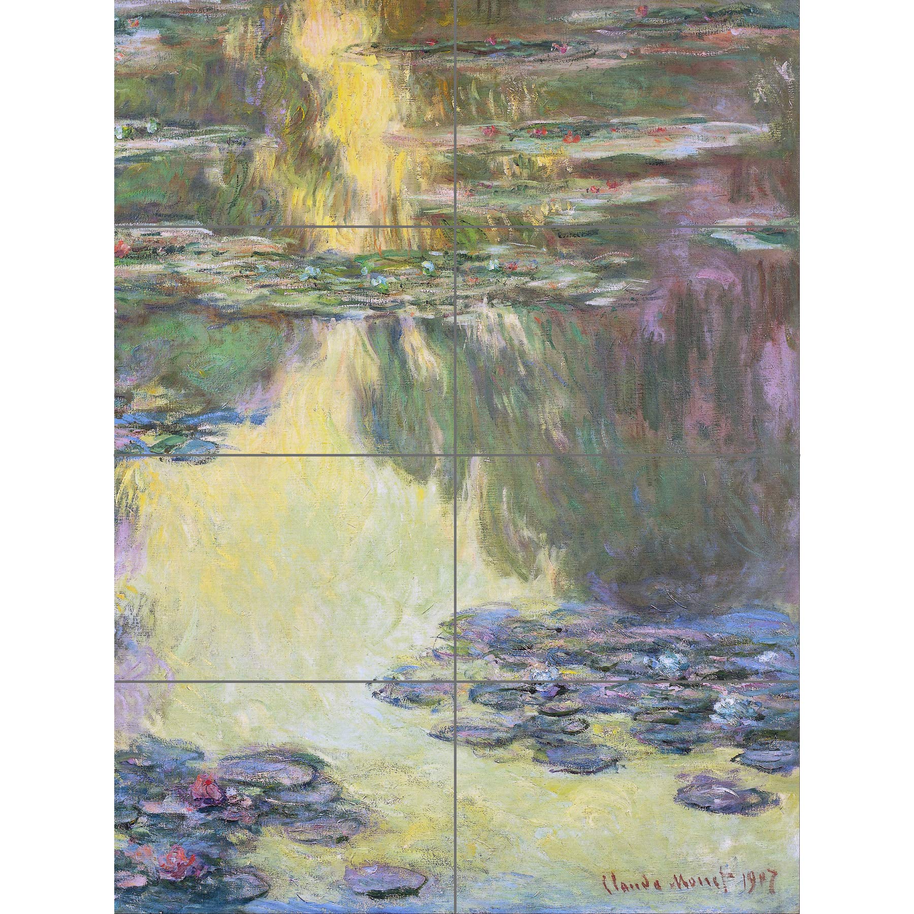 Artery8 Claude Monet Waterlilies 2 XL Giant Panel Poster (8 Sections)