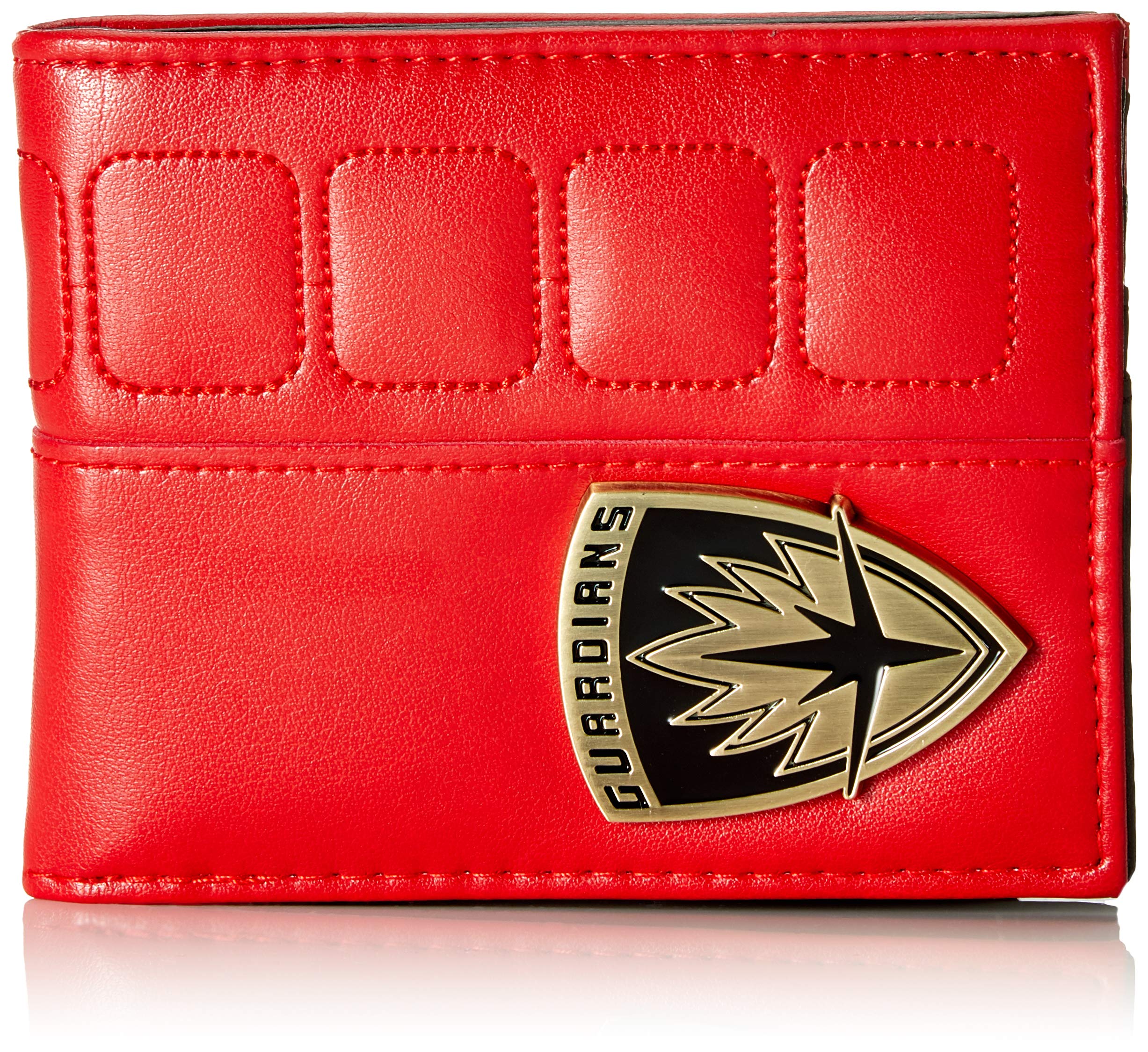 MarvelGuardians of The Galaxy Marvel Comics Vol. 2 Shield Logo Bi-Fold Wallet Red Credit Card Case, 17 cm, Black