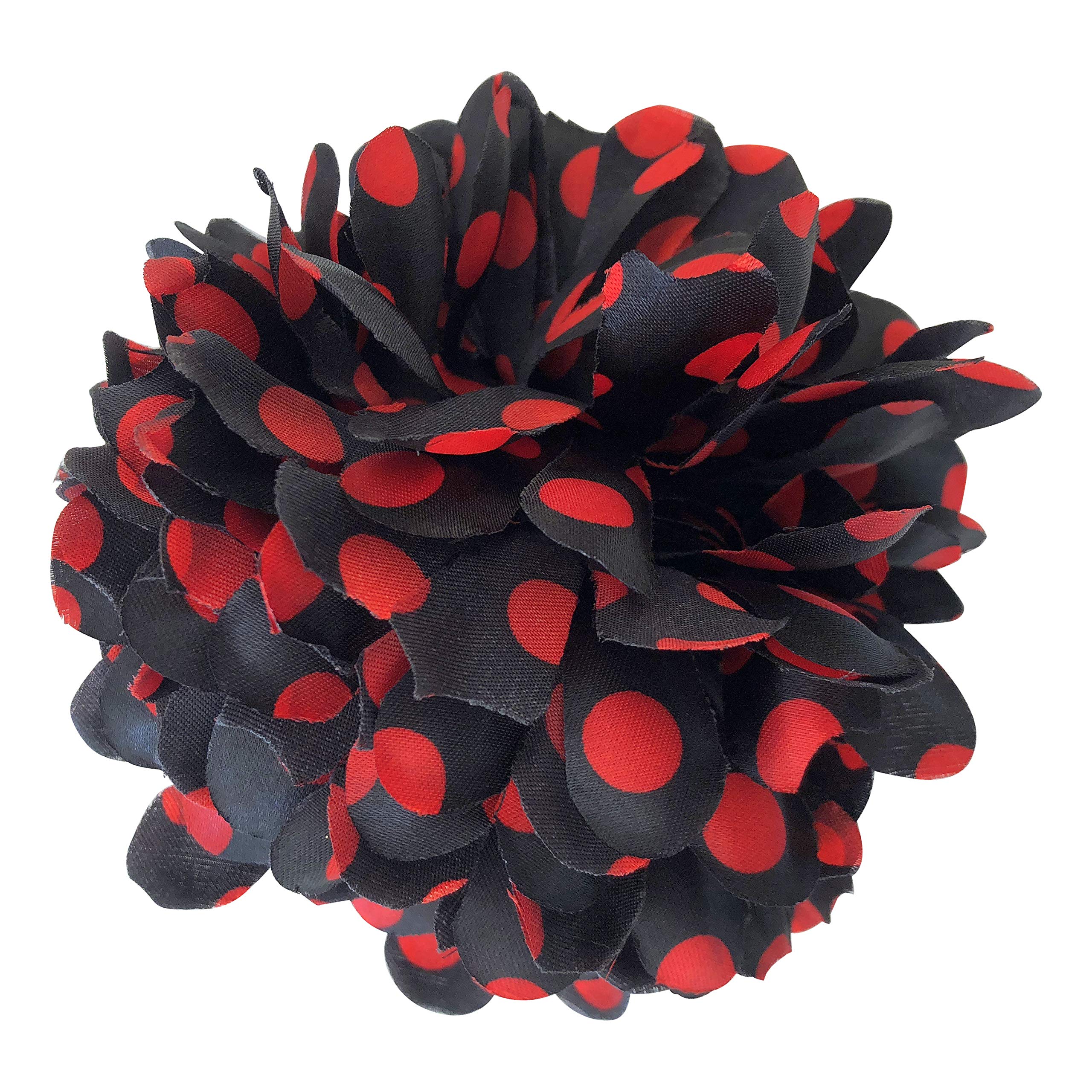 La Señorita Flamenco Hair Flower Spanish hair clip Flamenco black red dots
