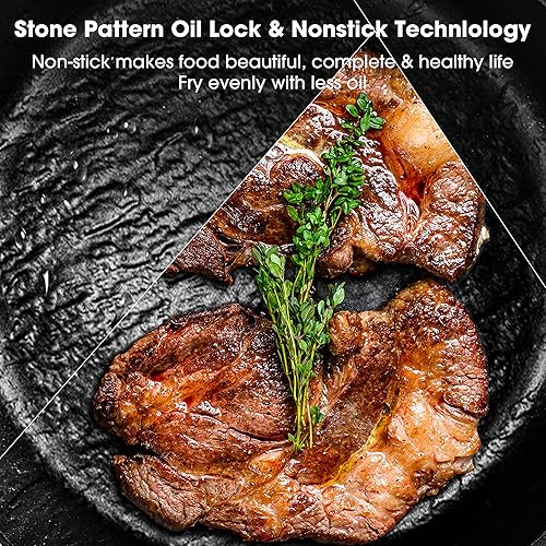 Miniatura 4 de imarku Sartenes antiadherentes  Sartén antiadherente de 12 pulgadas, sartenes grandes antiadherentes aptas para lavavajillas para cocinar con mango