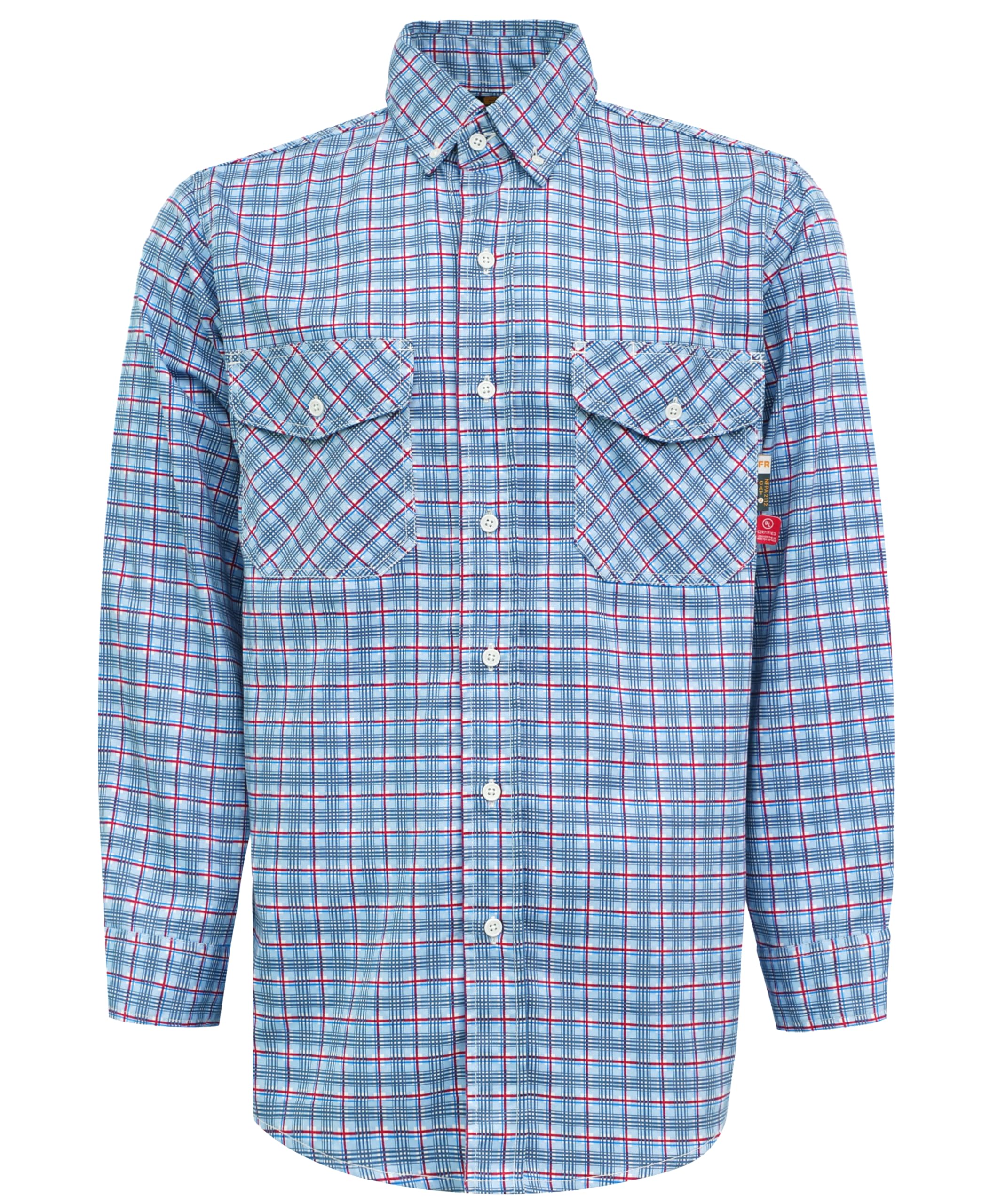 KONRECO FR Shirts for Men Fire Resistant Button Down Work Shirt 100% Cotton 6.5oz Lightweight Welding Shirts