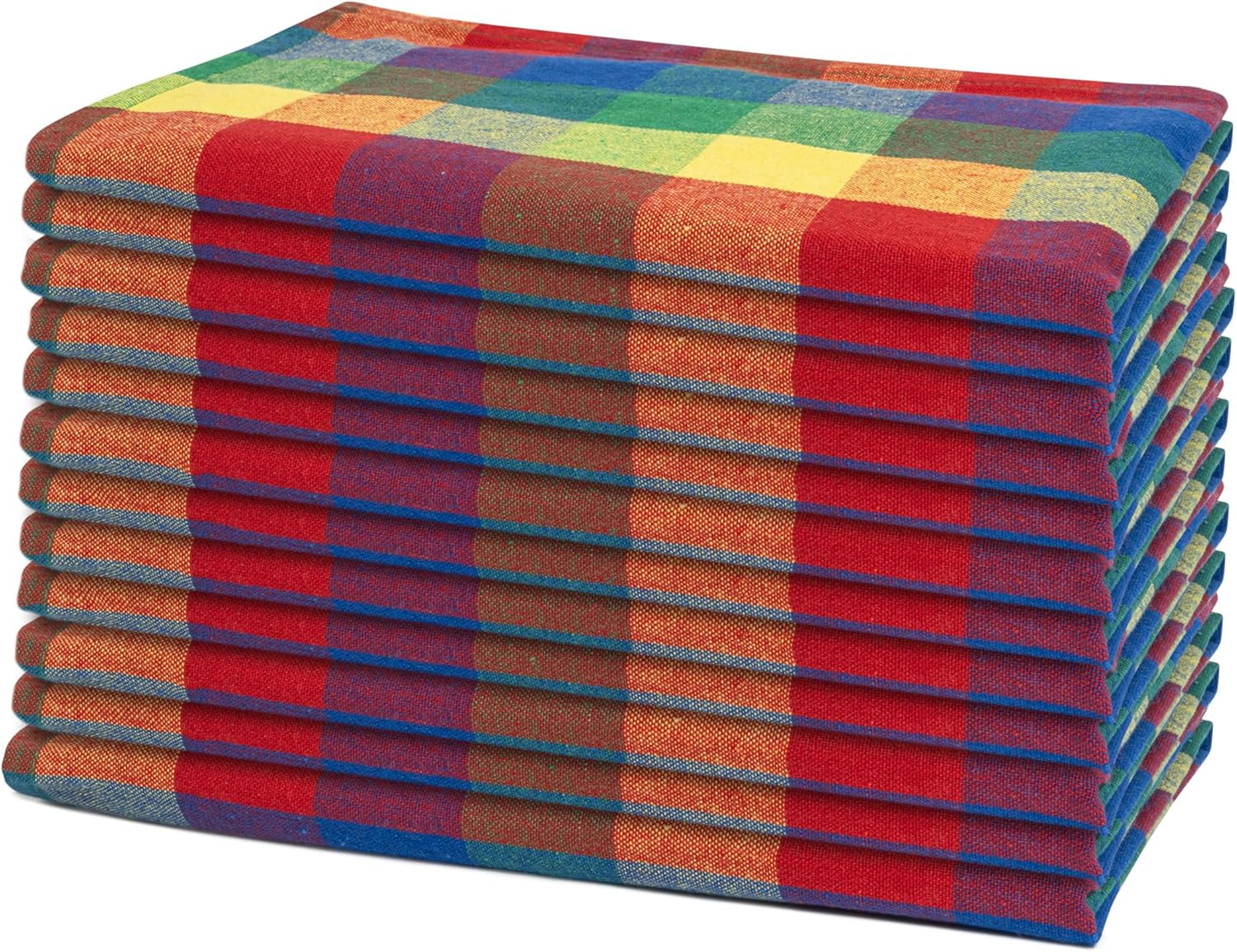Servilletas de Tela Multicolor 20x20 Pulgadas - Pack de 12, 100% Algodón
