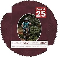 Vista 102 de Tapete de 11 x 14 pulgadas, corte biselado para fotos de 8 x 10 pulgadas, diseño de ante beige precortado, apertura de tablero ovalado, sin ácidos