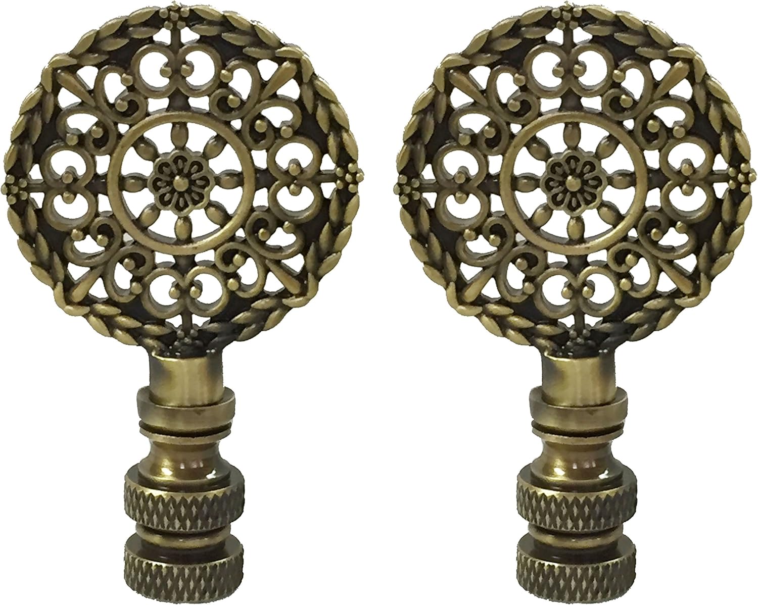 ロイヤルDesigns Thick Sunフィリグリー光沢仕上げ真鍮ランプフィニアル F-5009AB-2 1