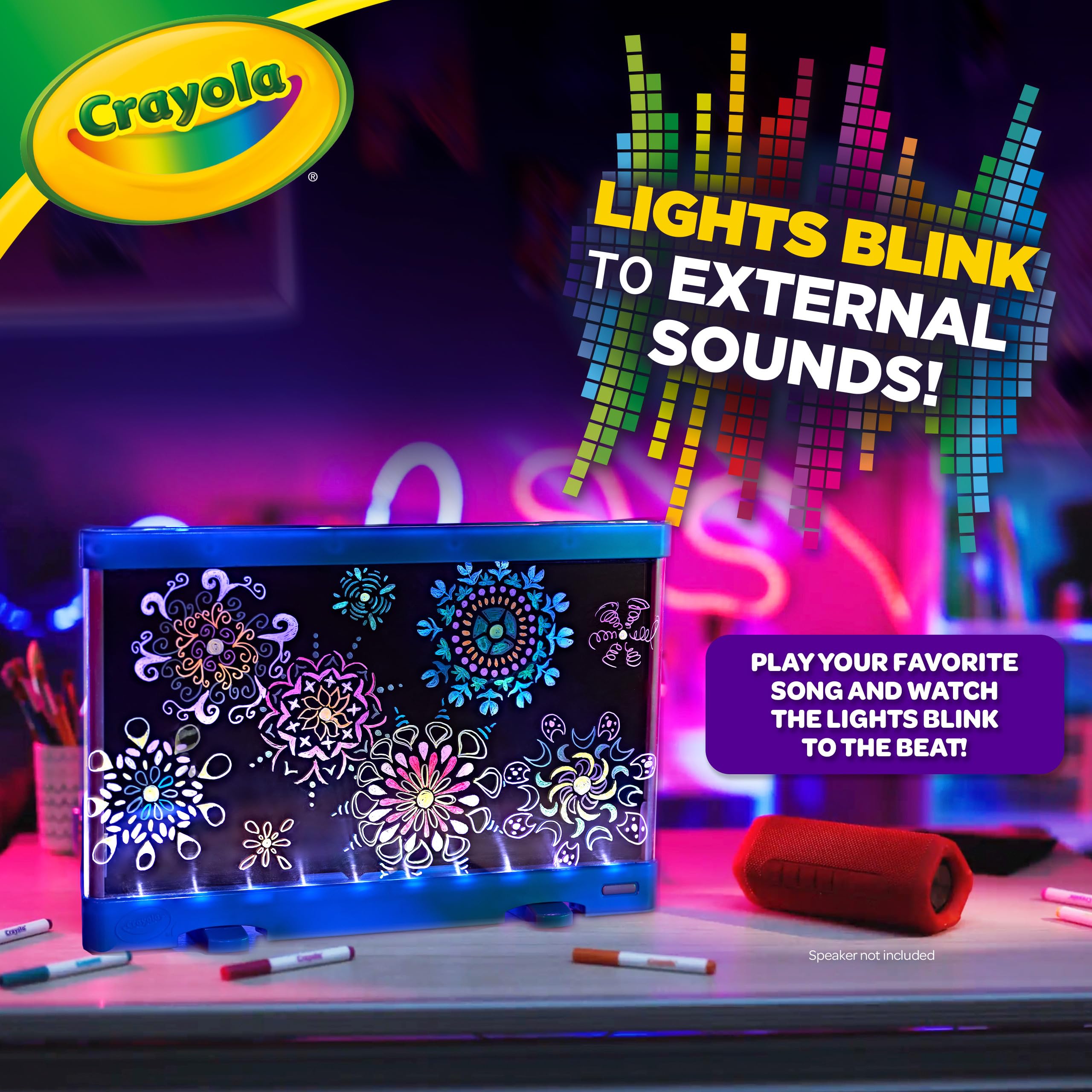 CRAYOLA, Ultimate Light Board ColorVibe, LED Leuchttafel mit Soundeffekten