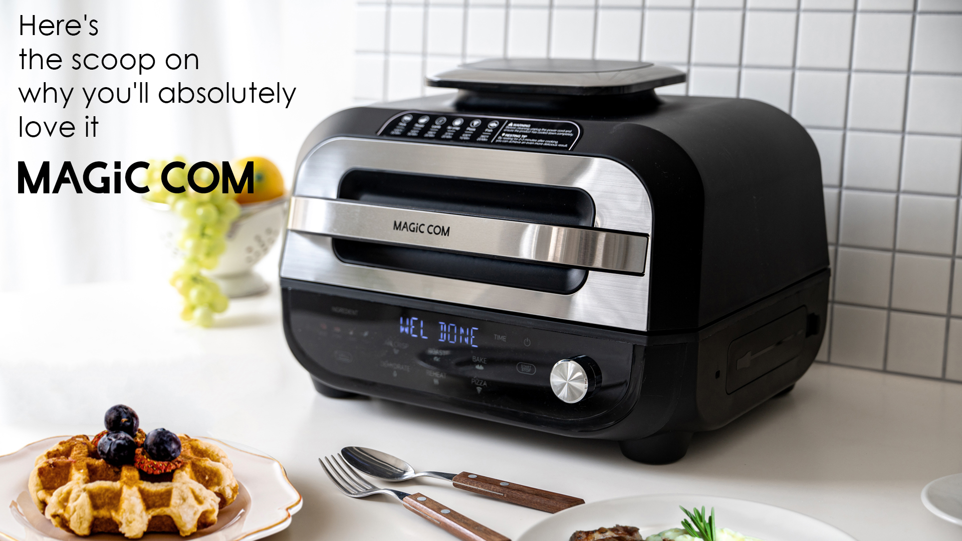 Amazon.com: MAGiC COM Indoor Grill Air Fryer Combo, 7-in-1