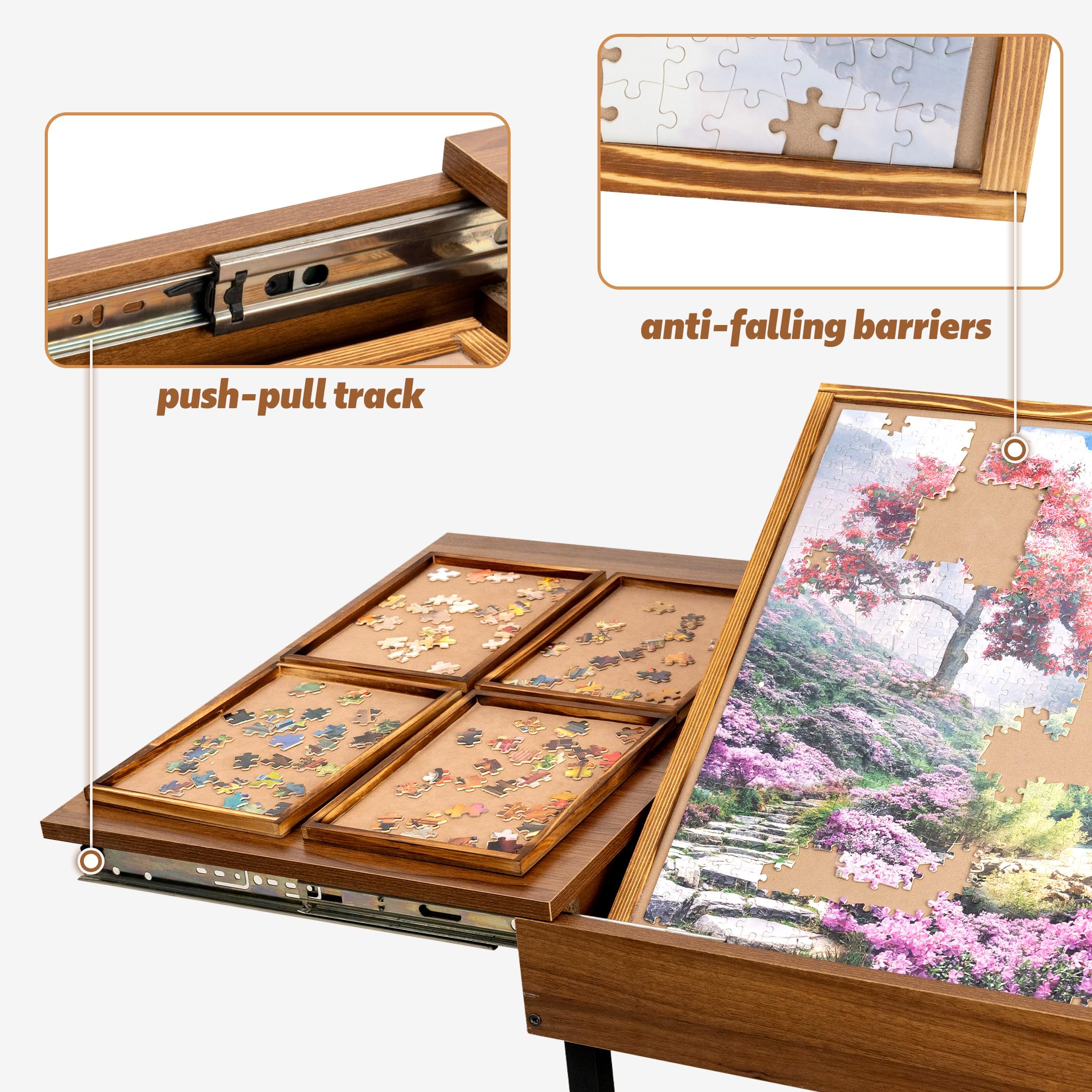 tamago.coro.coro★化粧板天板★椅子2つ◼︎BOX2つ◼︎ Amazon.com: Becko US 2 in 1 Jigsaw Puzzle Table with 8