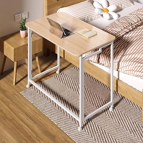 Miniatura 2 de 4NM Escritorio plegable pequeño de 33.5 pulgadas con bolsa de almacenamiento, escritorio de computadora para computadora, escritorio de oficina en