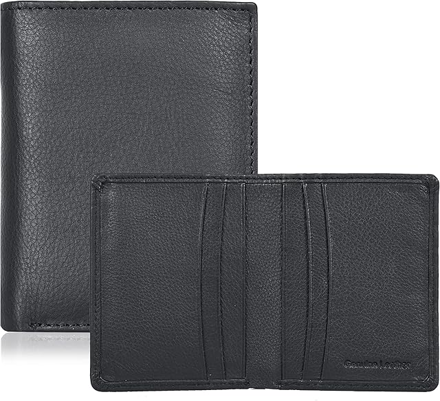 Amazon Brand - Eono Handmade Genuine Leather Slim Cardholder Wallet for Men & Womens RFID Blocking System in Wallet