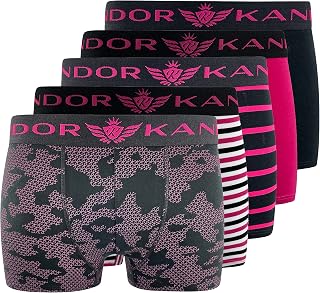 mens boxers – boxer shorts for men multipack of 5 comfortable stretch cotton men’s underwear trunks, colourful & black underpants, multi pack man briefs