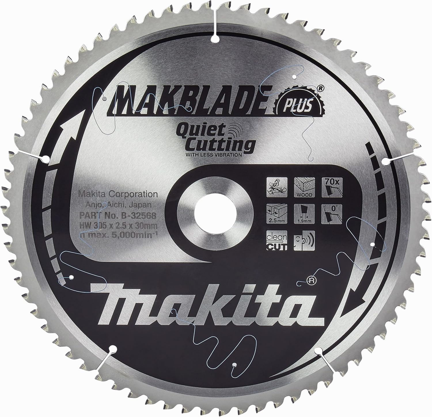 B-32568 Makblade Saw Blade 12inx30mm 70Teeth