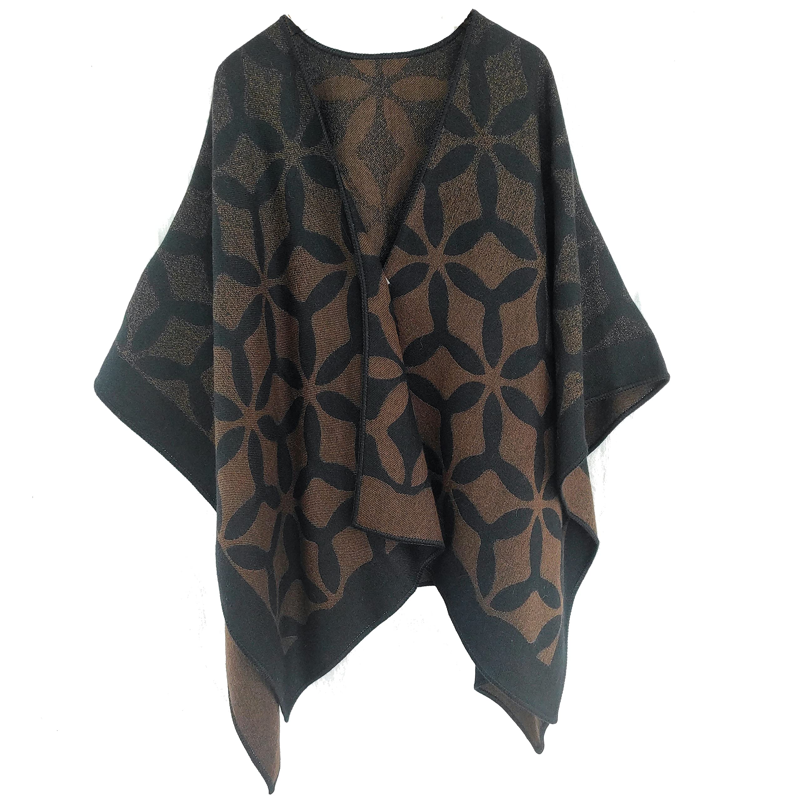 MIYORI IndiAlpaca ruana poncho for women winter ponchos shawls capes reversible Peruvian plus size chales cape wrap Handmade MIYORI Indi