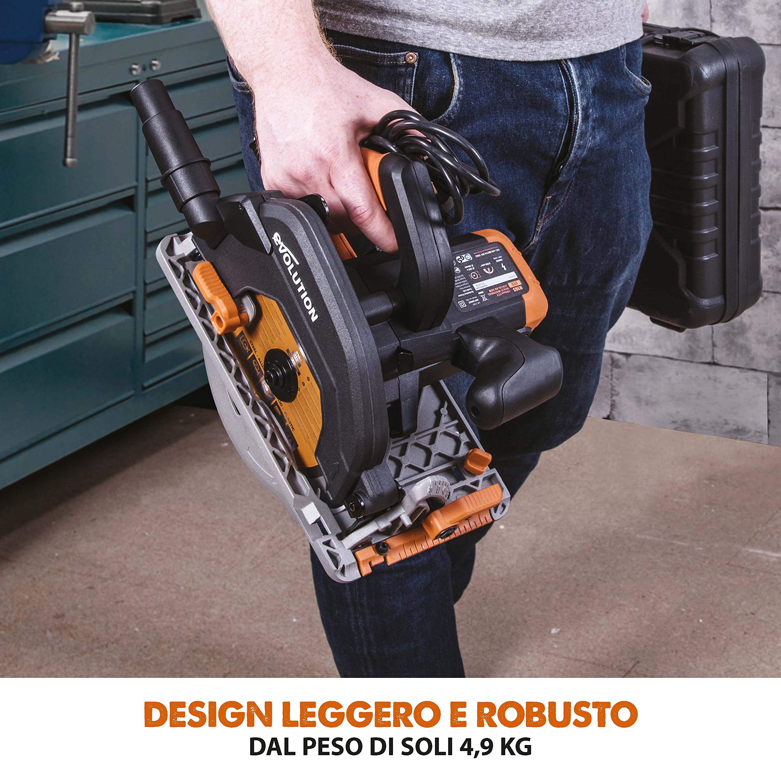 Evolution Power Tools - R185CCS sega circolare multi-materiale 185 mm, 230 V