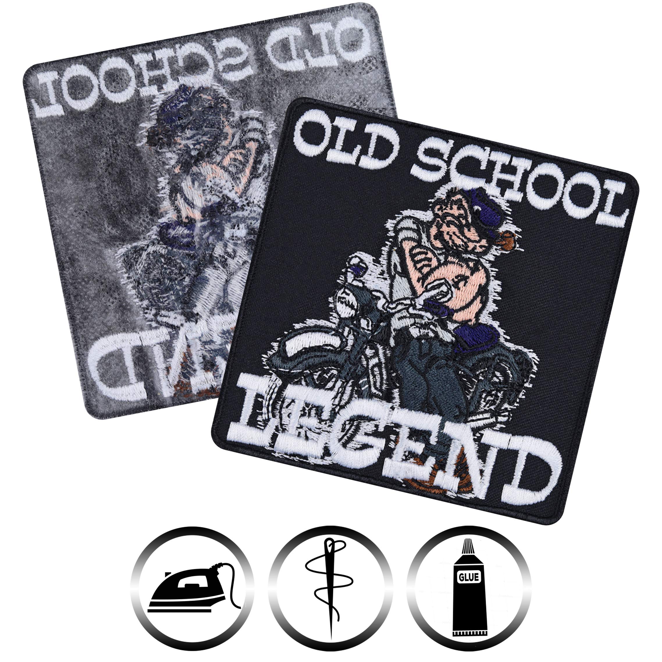 Toppa Ricamata A Forma Di Pesce Da Stirare O Cucire - Patch Per Motociclisti, Giubbotti, Zaini, 7x6 Cm