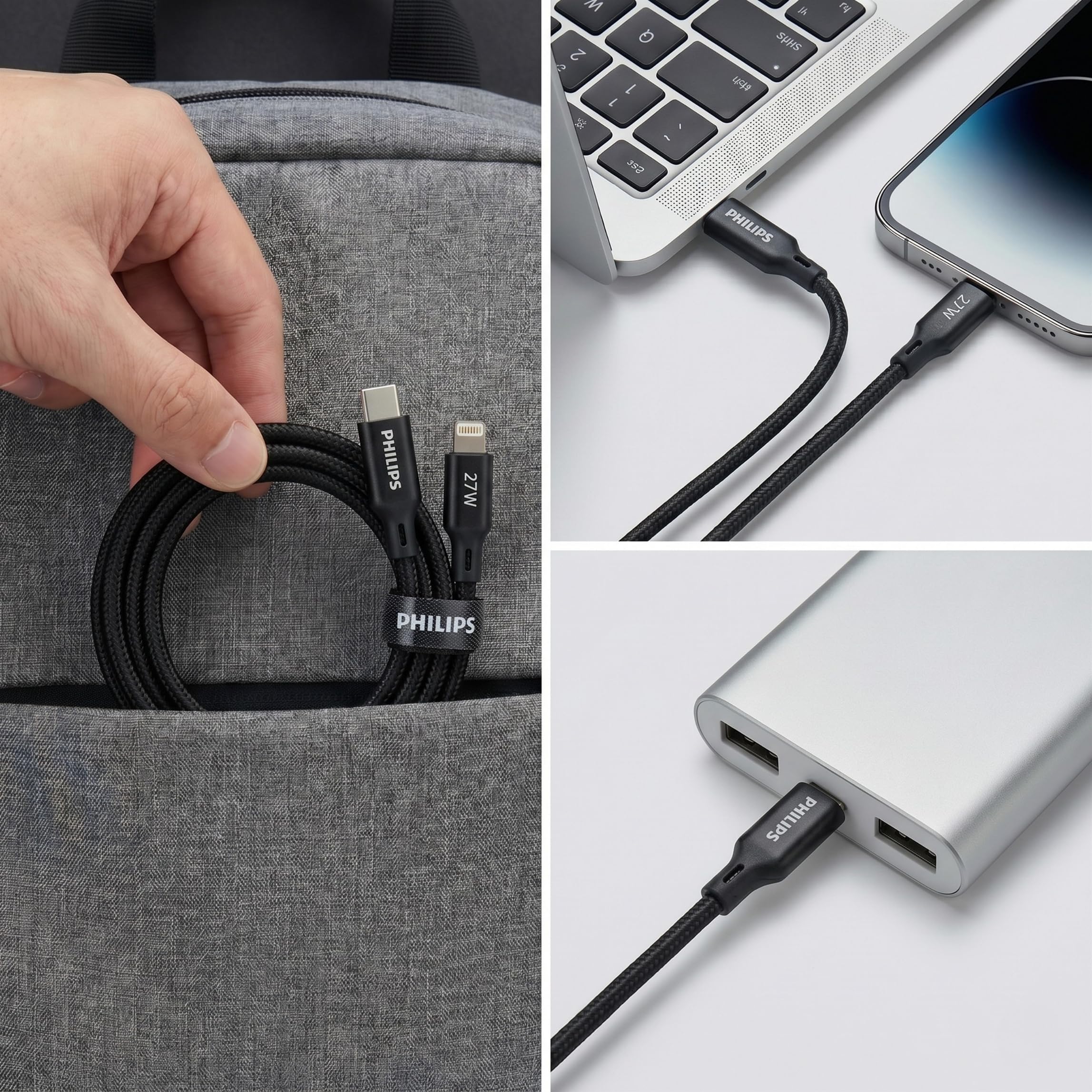 Philips USB-C to Lightning Cable - 1m -9 Philips USB-C to Lightning Cable - 1m -9