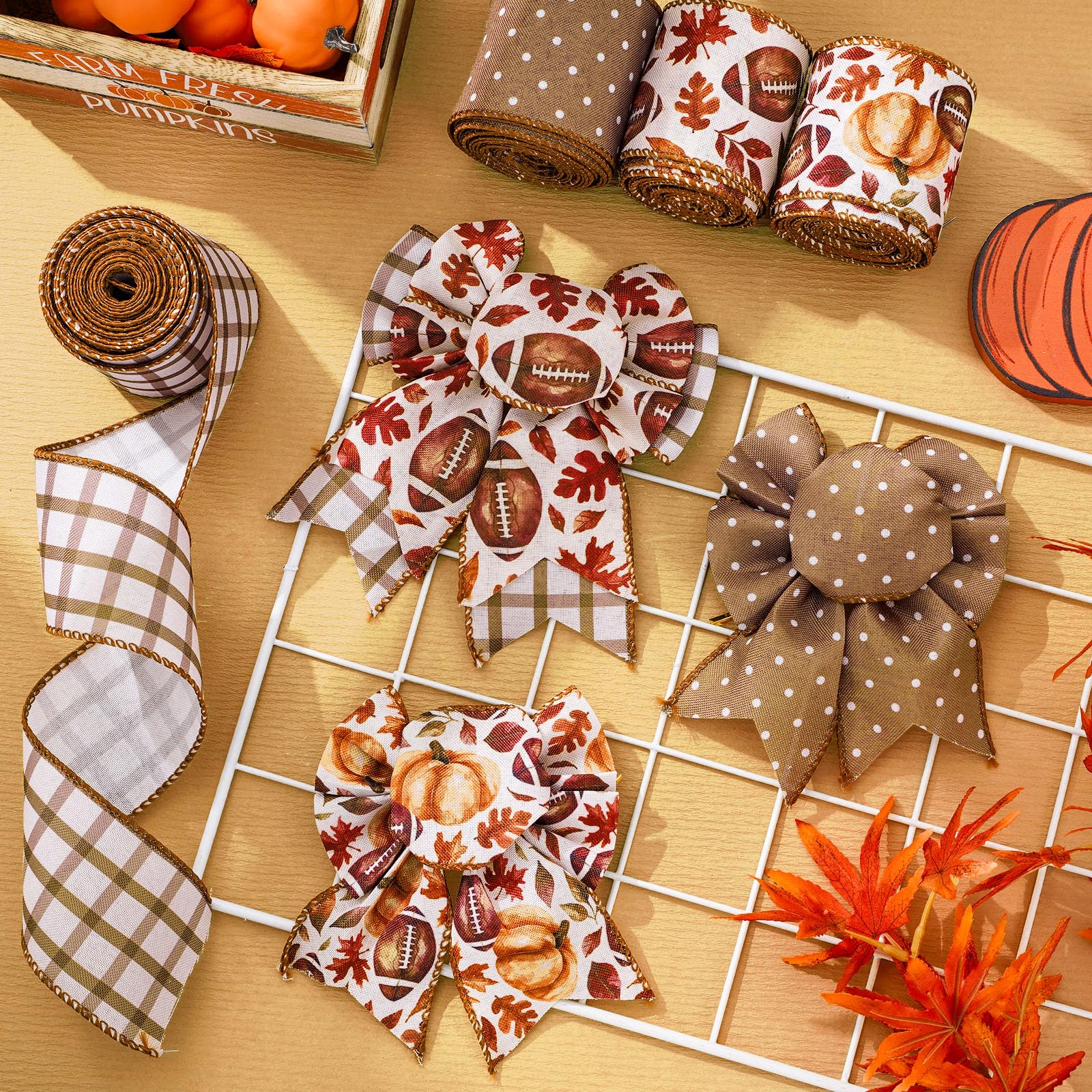 Amazon.com: AnyDesign Fall Ribbon 24 Yards Super Football