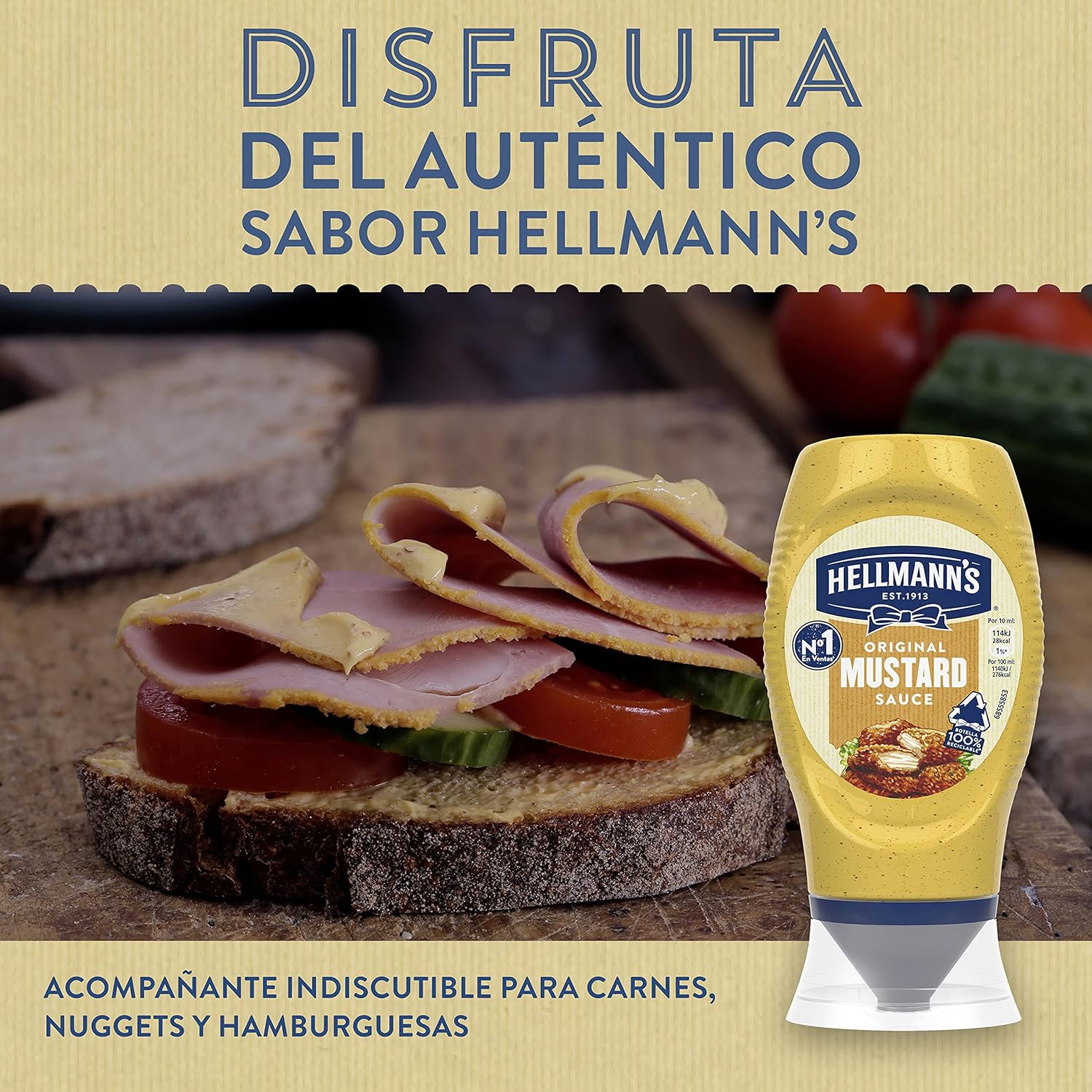 Mostaza Hellmann’s por 2,14€ en compra recurrente (ahorra el 70% en 1 al comprar 2)