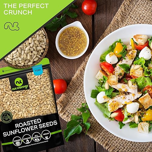 Miniatura 9 de Nut Cravings - Semillas de girasol tostadas sin sal para comer, sin cáscara (80 onzas - 5 libras) Nueces a granel empaquetadas frescas en bolsa