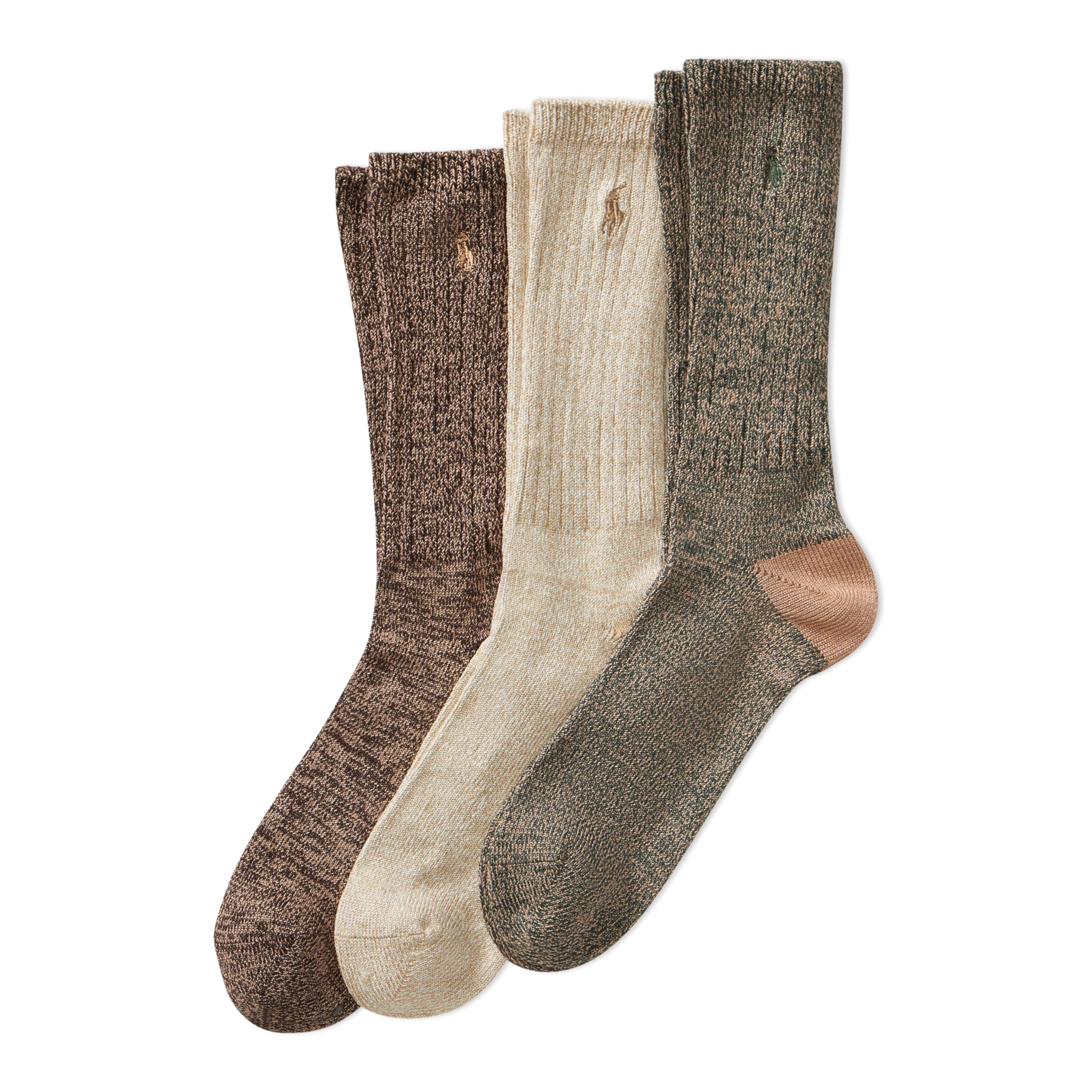 POLO RALPH LAUREN Men's Super Soft Ragg Crew Socks (3-Pair)