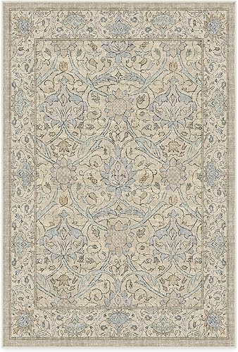 Vista 314 de RUGGABLE x Morris & Co Tapete prémium de pasillo lavable, para pasillo, cocina, entrada, sala de estar, dormitorio u oficina, con base Madreselva