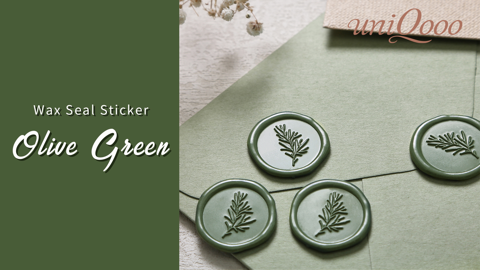 Rosemary Wax Seal Stickers - Self-Adhesive Gold Seals For Wedding Invitations & Letters