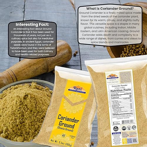 Vista 23 de Rani Polvo molido de cilantro (Dhania india) Especias 80 onzas (5 libras) 5.0 lbs a granel ~ Todo natural Sin sal Vegano Sin colores Apto