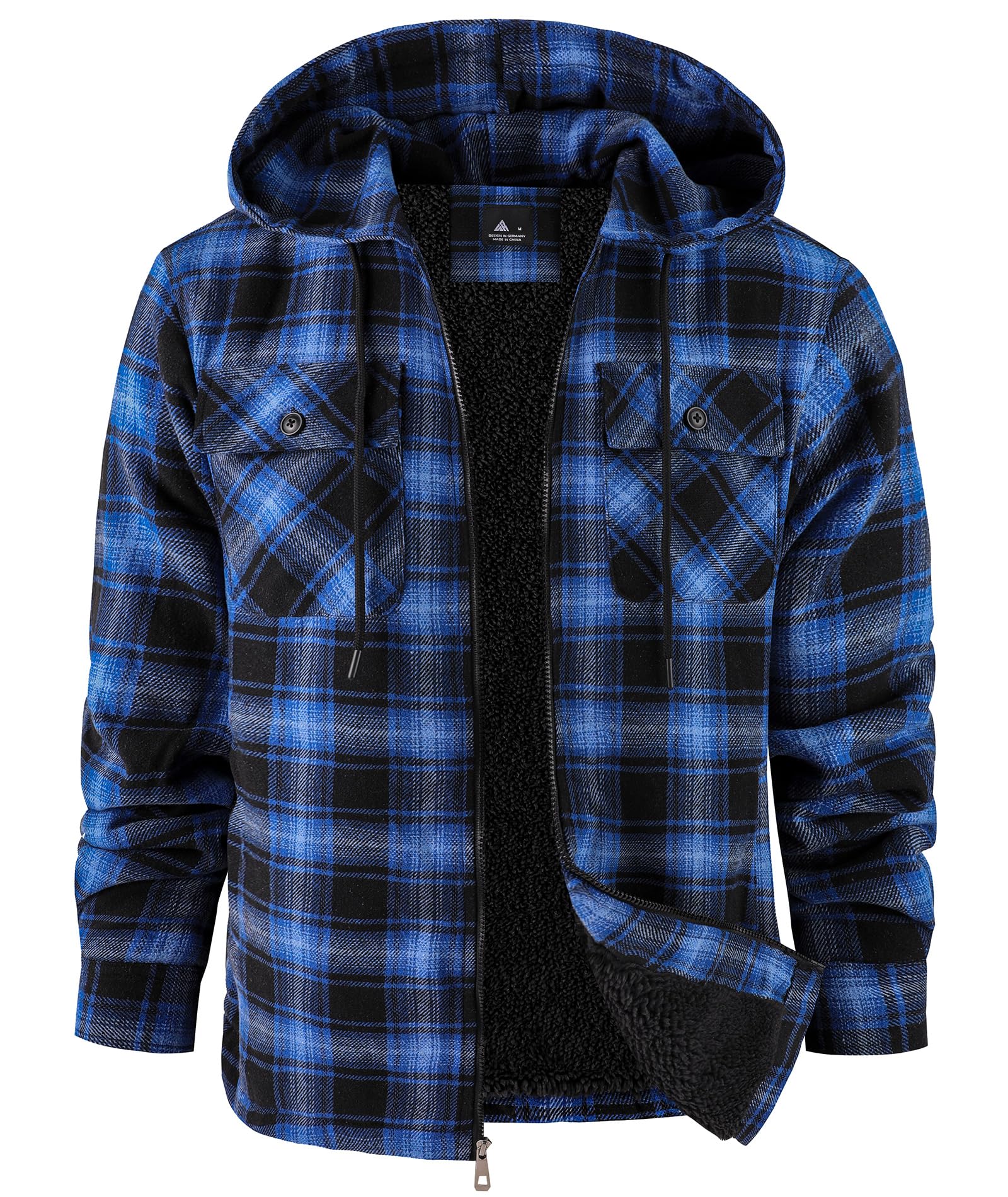 V VALANCH Flannel Shirt Jacket