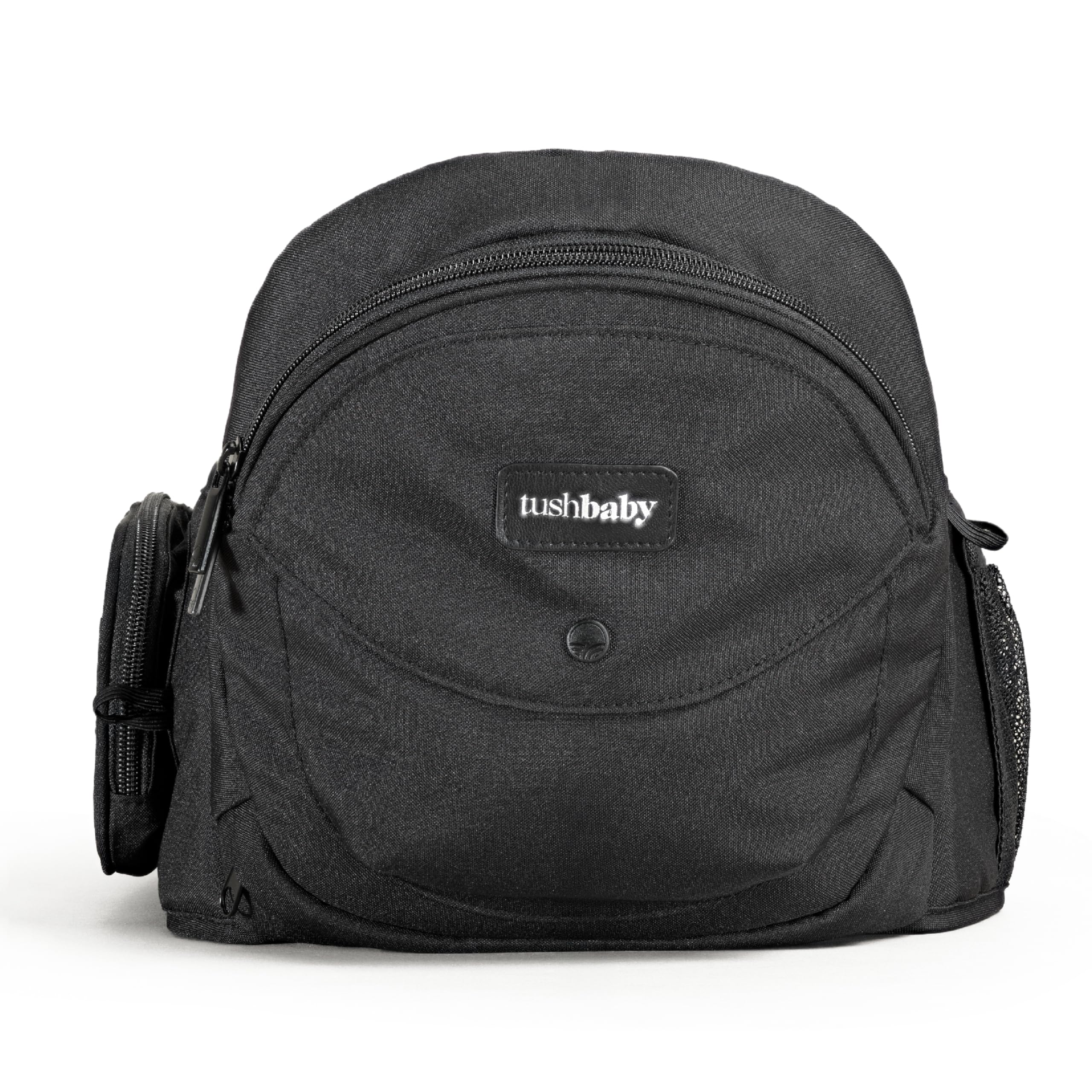 Tushbaby Baby Hüfttrage | Hüftsitz Baby | Seitliche Babytrage und Seitentrage | Schwarz | Ergonomische Tragehilfe Baby mit Multi-Pocket Stauraum | Für Babys und Kleinkinder 0–3 Jahre bis 20 kg