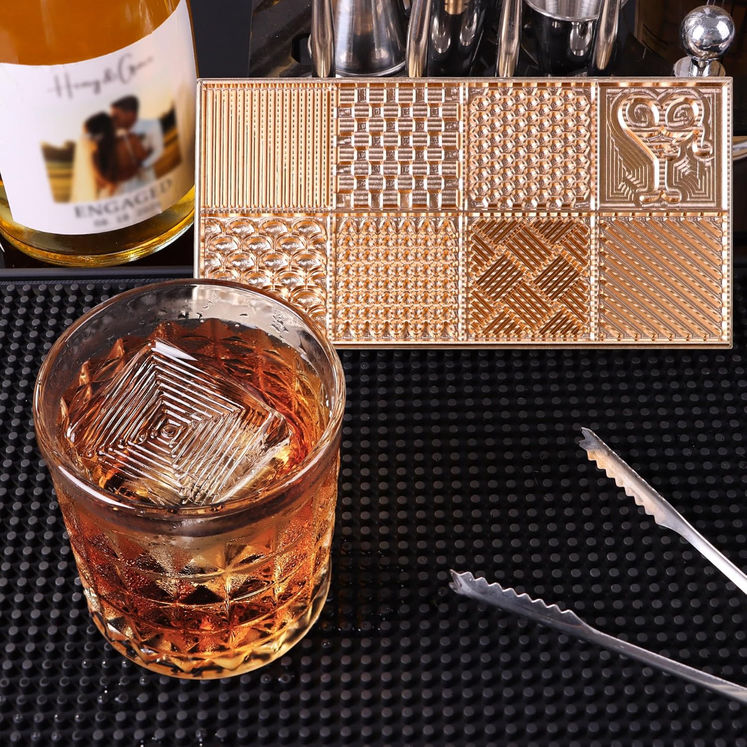 Ice Cube Stamp Custom Logo Ice Tray Business Logo Stamp Custom Design Whiskey Ice Plate Ice Mold Bartender Accessories