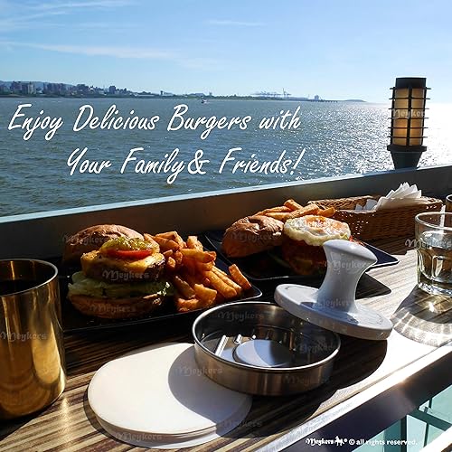 Vista 4 de Meykers Hojas de papel para prensa de hamburguesas de 5 pulgadas 300 piezas de papel redondo para hamburguesas para separar las empanadas Redonda