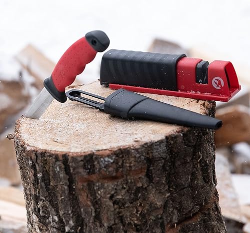 Miniatura 9 de INTERTOOL Afilador de hacha y cuchillos, herramienta multiusos para afilar cuchillas, rueda de molienda de piedra de cerámica, caja de plástico de