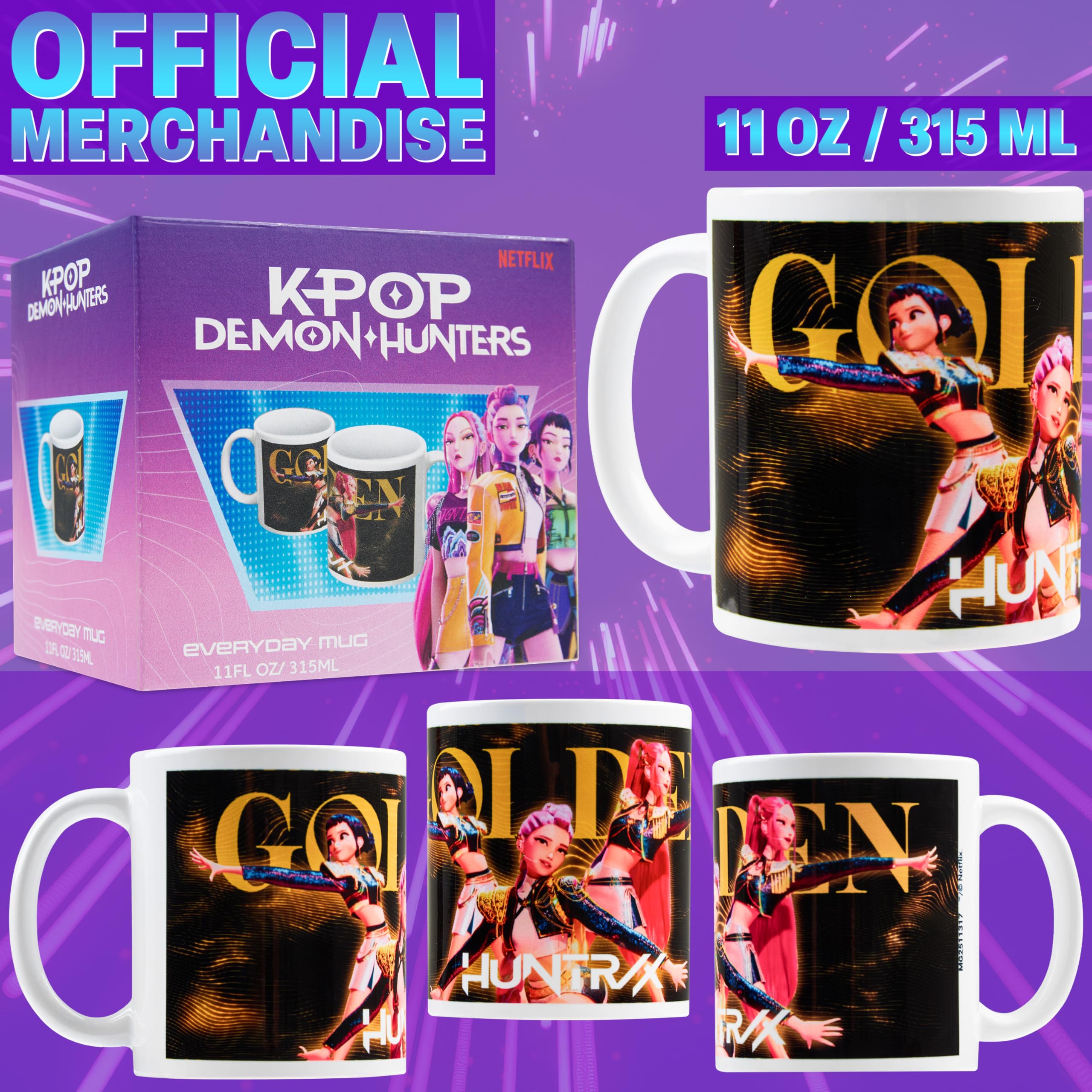 EU Huntrix Kpop demonenjagers geïnspireerde koffiemok EU Huntrix Kpop demonenjagers geïnspireerde koffiemok