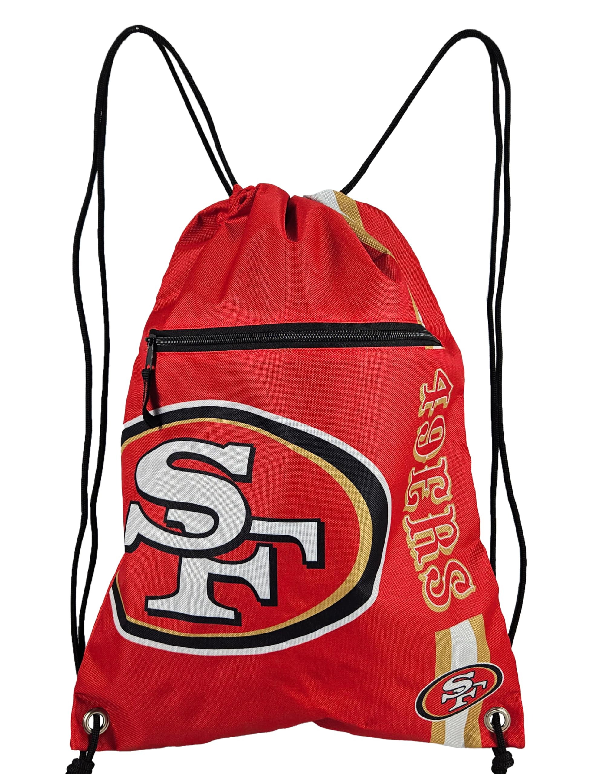 FOCO San Francisco 49ers Big Logo Drawstring Backpack