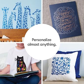 Cricut Explore 3 & Digital Content Library Bundle, Vinyl, Includes 30 Images in Design Space App, 2X Faster DIY Cutting Machine for All Crafts, Cuts 100+ Materials, Blue