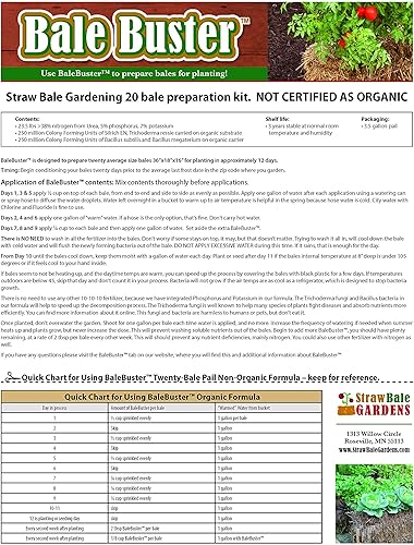 Miniatura 5 de balebuster paja jardinería veinte Kit de preparación de Bale tradicional refinado NPK formulación 24lbs (no orgánico)