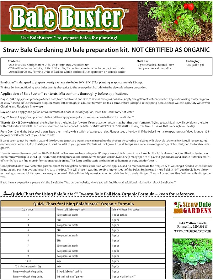 Kit de Preparación para 20 Fardos de Paja BaleBuster Formulación NPK 24 lb miniatura 9