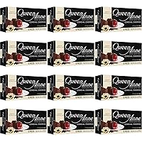 Vista 16 de Queen Anne Cerezas cordiales cubiertas de coco de chocolate negro 6.6 onzas Caja de regalo de 10 piezas Centro líquido relleno cremoso