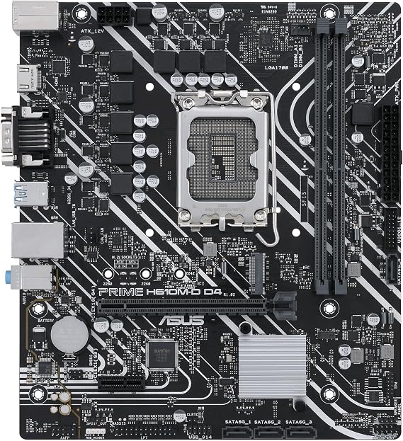 ASUS Prime H610M-D D4 Intel H610 LGA1700 DDR4 3200 MHz mATX Motherboard
