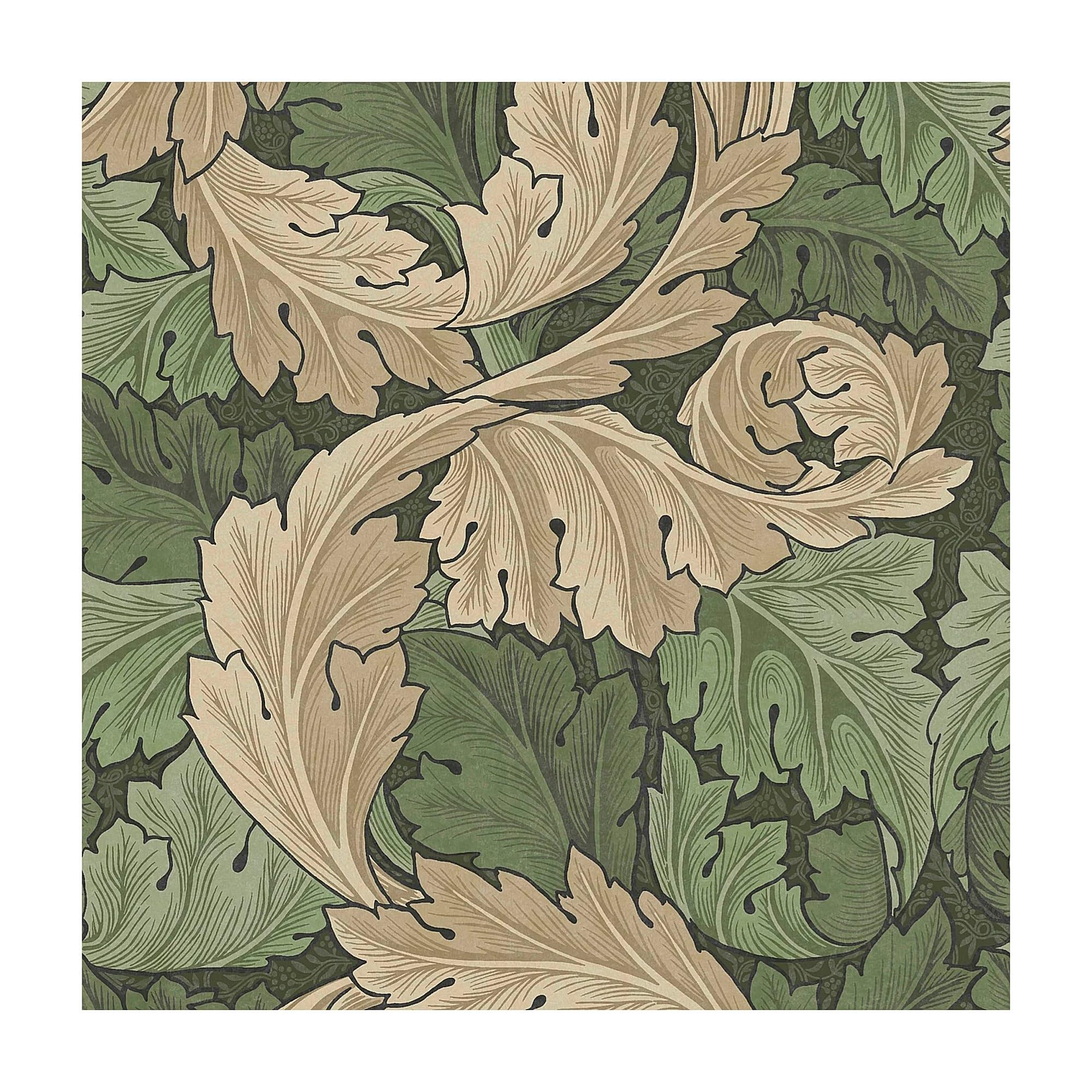 William Morris At Home  Acanthus Wallpaper Green