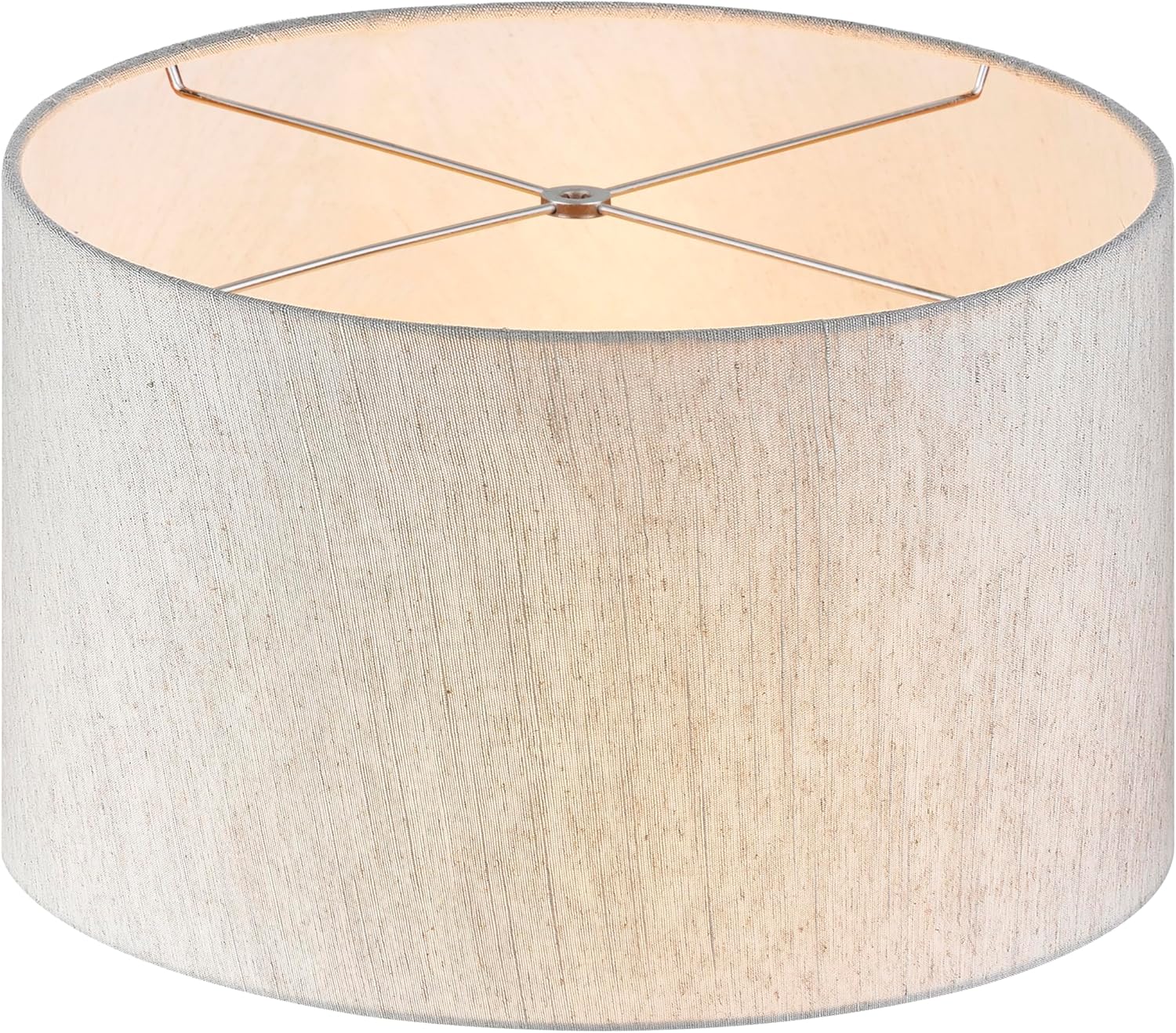Artiva USA A21012TT-SHADE 17" x 17" x 10"H Drum Lampshade with Hardback and Spider Fitter, TAN