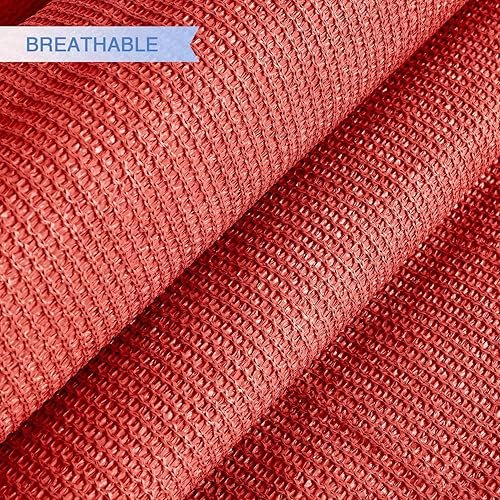 Miniatura 3 de E&K Toldo parasol triangular de 8 x 8 x 8 pies, bloquea los rayos UV, para patio, jardín, al aire libre (rojo)